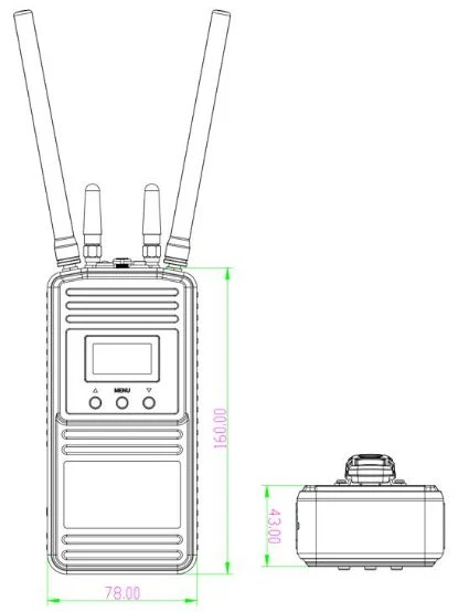 1W Handheld Full Bandwidth Video HD Image Wireless Transmitter