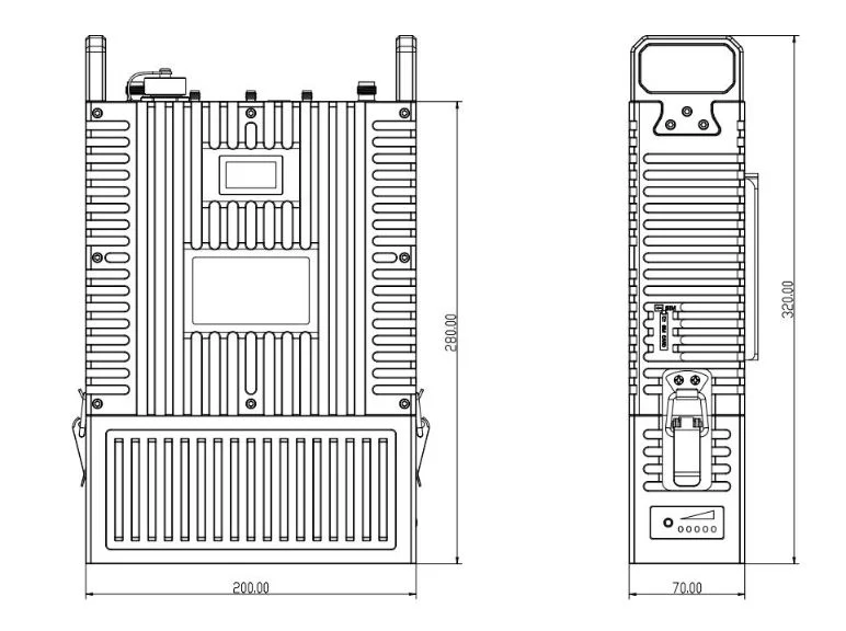 43dBm High Power  Frequency Hopping Adaptive Frequency Selection Radio Video Wireless Transmitter 0