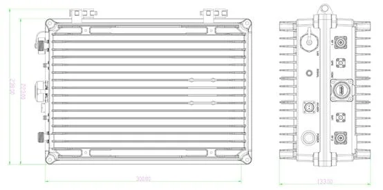 2*40dBm 2T2R 56Mbps 50~70km Fpga Fhss IP67 Outdoor Base Station Radio Transmitter