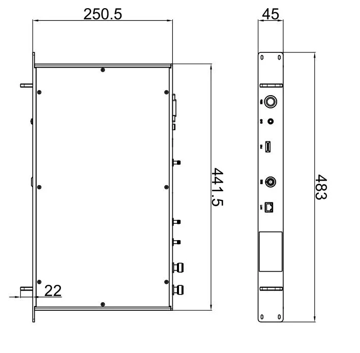 5/10/20/40MHz Bandwidth 82Mbps Long Range AES256 Wireless Video Audio Sender