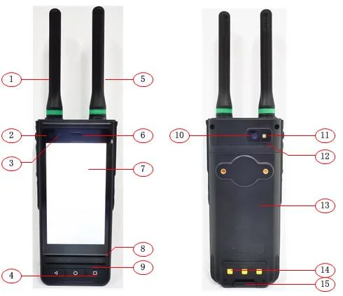 Rugged IP68 Supports Bluetooth WiFi 4G GPS/Bd Handheld Mesh Radio