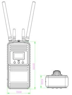 1W 1~2km Range Walkie Talkie 82Mbps Handheld IP Mesh  Radio