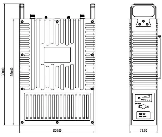 High-Power 30km Transmission Mesh Network Base Station Transceiver