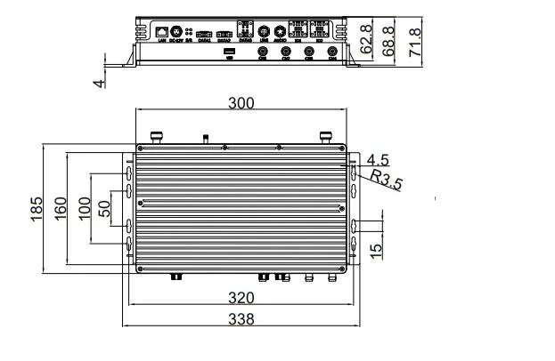 4W 4-Channel Mesh Radio Video Data Transmitter for 1.5km Ugv Robot Application