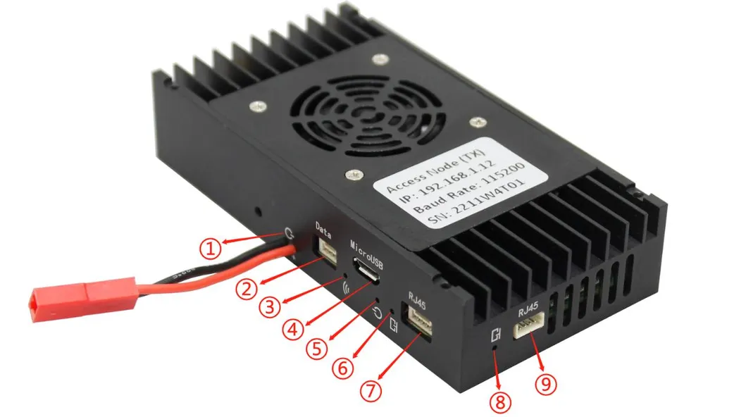 Long Range 15km Light Weight Uav IP Radio Video Data Link Transmitter